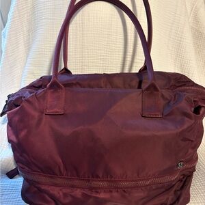 Lululemon Burgundy Gym Bag